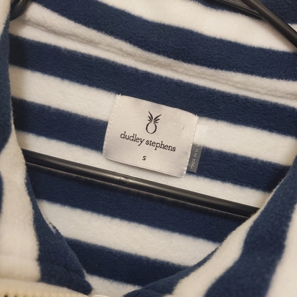 Dudley Stephens Navy & White Striped Pullover Fleece Size Small, Naut… - Picture 10 of 13